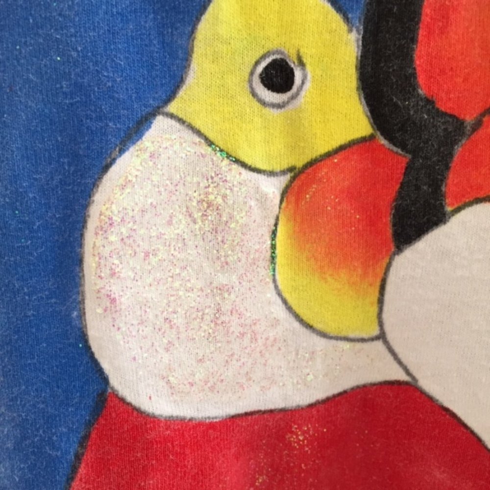 Vintage Handpainted Bright Swim Cover Up - Picture 6 of 8